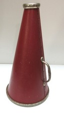 Vintage Riveted Megaphone 40s 50s Vintage Cheerleader Band 15" Megaphone
