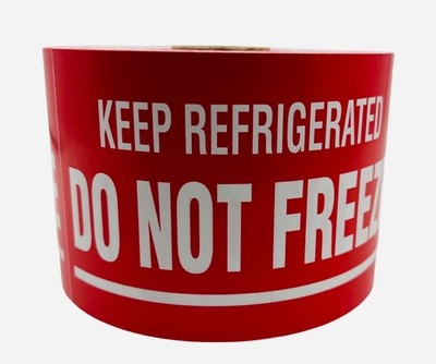 3x5 Keep Refrigerated Do Not Freeze Food Shipping Labels 300 Labels P/R