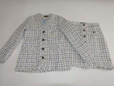 Ann Taylor Women's Tweed Blazer Skirt Suit Size 0 / 4 Petite NWT 0P 4P Heavy