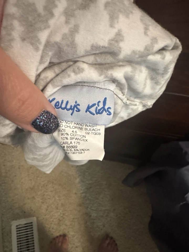 Vestido Kelly's Kids Pata de Gallo Marrón y Blanco Bordado "A". Talla 4 5 Foto 4 de 4