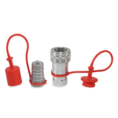 3/4  ISO 7241-A Quick Disconnect Hydraulic Couplers Set - 3/4  NPT Thread