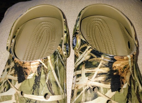 Camo Crocs Brown/Green Camouflage Classic Clogs M 1 / W 3 EUC! VERY NICE SEE !! - Picture 8 of 9