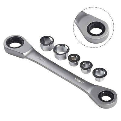 7 in 1 Double Head Ratchet Combination Spanner Set Reversible Ratchet Wrench