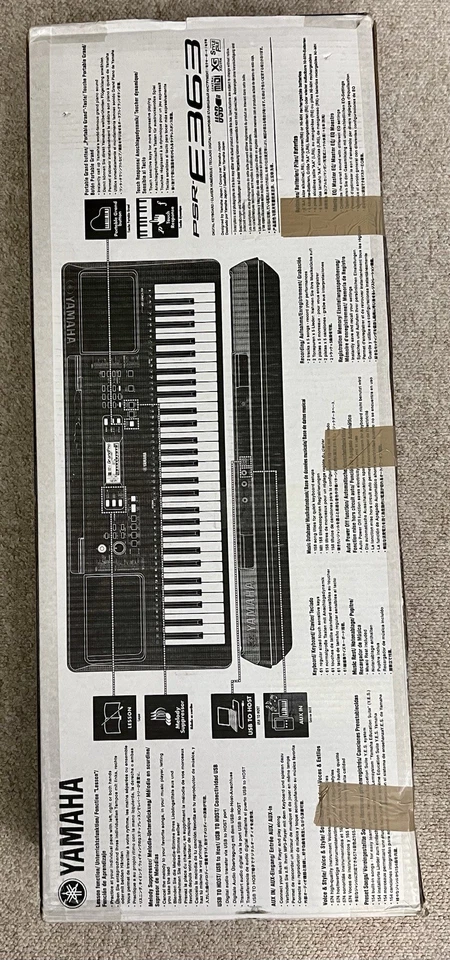 Teclado electrónico portátil Yamaha PSRE363 Foto 4 de 4