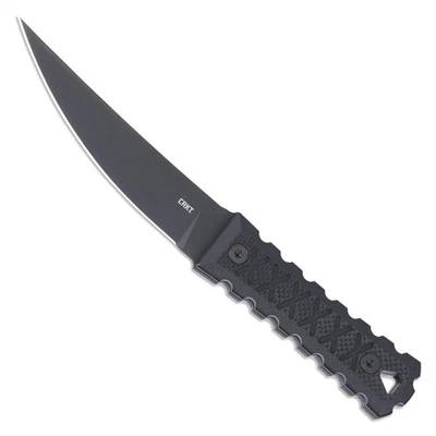 CRKT HZ4 Fixed Knife Trailing Point, Black