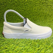 Vans Classic Slip On Womens Size 6.5 White Athletic Walking Skate Shoes Sneakers