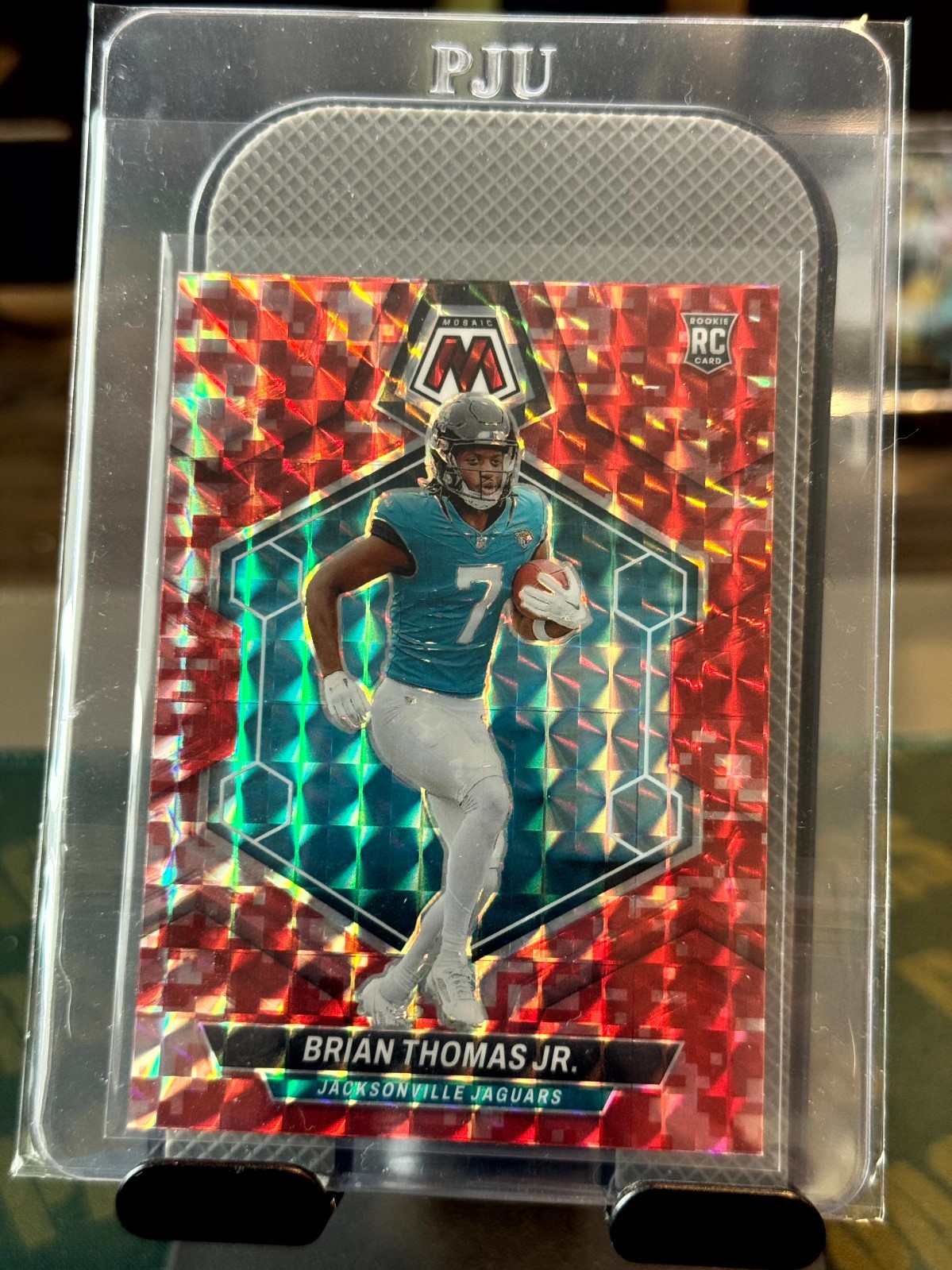 2024 Panini Mosaic - Rookies Brian Thomas Jr. #323 Mosaic Red Camo Prizm (RC)