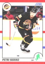 1990-91 Score American #154 Petri Skriko
