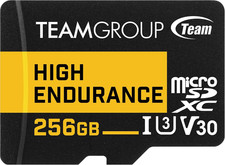 HIGH Endurance 256GB Micro SDXC UHS-I U3 V30 4K 100Mb/S Designed for Monitoring