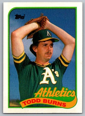 1989 Topps Todd Burns Rookie Oakland Athletics #174