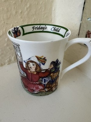 Queen s Fine Bone China Birthday Week Kaffee Tee Becher - Friday s Child