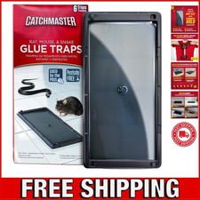Rat, Snake and Mouse Traps 6Pk, Large Bulk Glue Rat Traps for Home, Adhesive ...