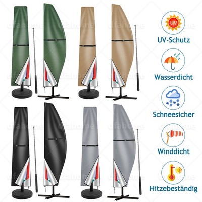 Ampelschirm Abdeckung Sonnenschirm Schutzhülle mit Stab Sonnenschirmhülle Hülle