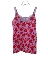 Ruby Ribbon Womens Floral Camisole Lace Neck Size 36