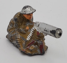 Manoil Antique WWI Lead Soldier on Machine Gun