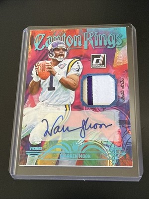 Warren Moon 2023 Donruss Canton Kings Auto 10/10 Patch #CK-14 Last/Print VIKES
