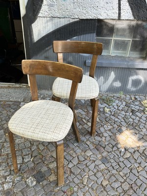 2 Chairs / Vorkriegsstuhl 69 von Alvar Aalto für Artek 1940er Jahre
