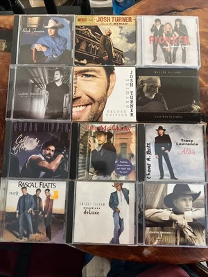 Lot Of 12 Country Music Cd Lot Tim McGraw Luke Bryan Josh Turner Willie Nelson + - Image 1 of 4