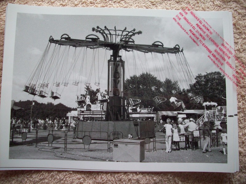 CIRCUS-CARNIVAL-JAMES E. STRATES SHOWS-5X7" PHOTO-"GIANT SWING"