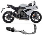 Full System Exhaust ARROW E5 Veloce Dark Aluminium for TRIUMPH DAYTONA 660 2024.