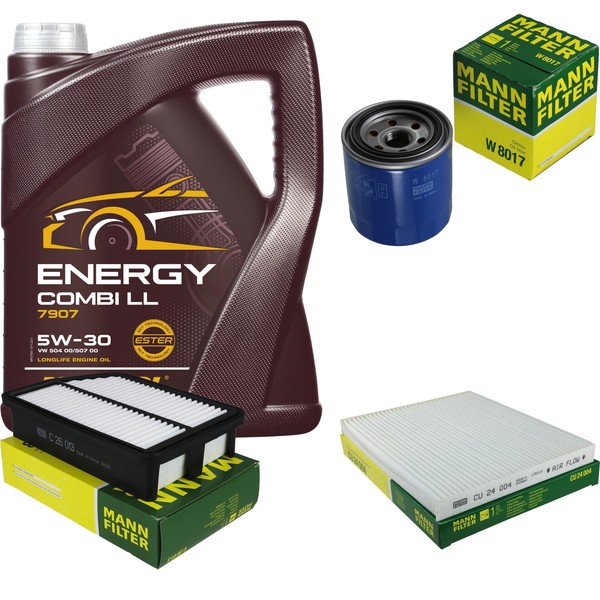 Mann Inspektionspaket 5L Mannol Energy 5W-30 FüR Hyundai IX35 2.0 KIA Sportage-image