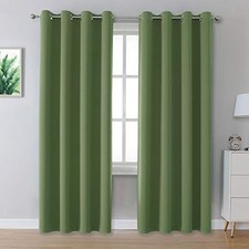 Boho Blackout Curtains 90 Inches Long for 52"W x 90"L Pack of 2 Sage Green