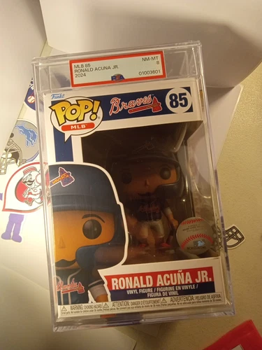 Graded Ronald Acuna Jr Atlanta Braves MLB 85 Funko Pop! PSA 8 NM-MINT