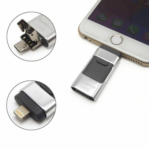 3 in 1 USB Memory Stick Flash Drive OTG U Disk For iPhone iPad Android PC - Photo 7/39