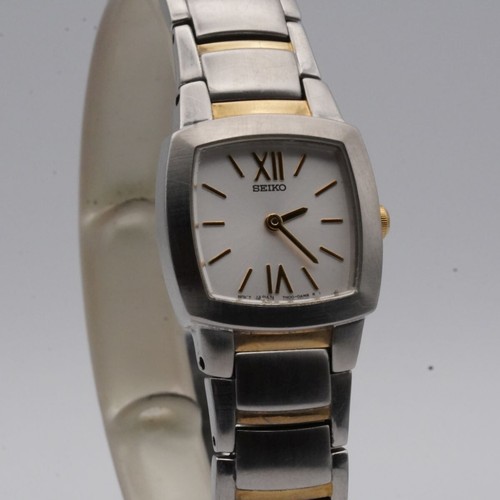SEIKO QUARTZ DAMEN UHR 22MM STAHL VINTAGE SCHÖNER ZUSTAND MIT STAHL BAND 4 S055 - Bild 2 von 10