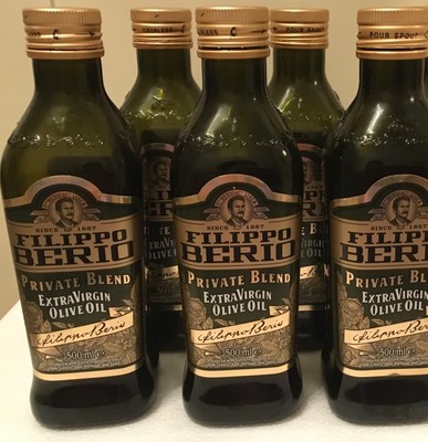 5x FILIPPO BERIO leere Glasflaschen 500ml für Upcycling Basteln Aufbewahrung - Grün