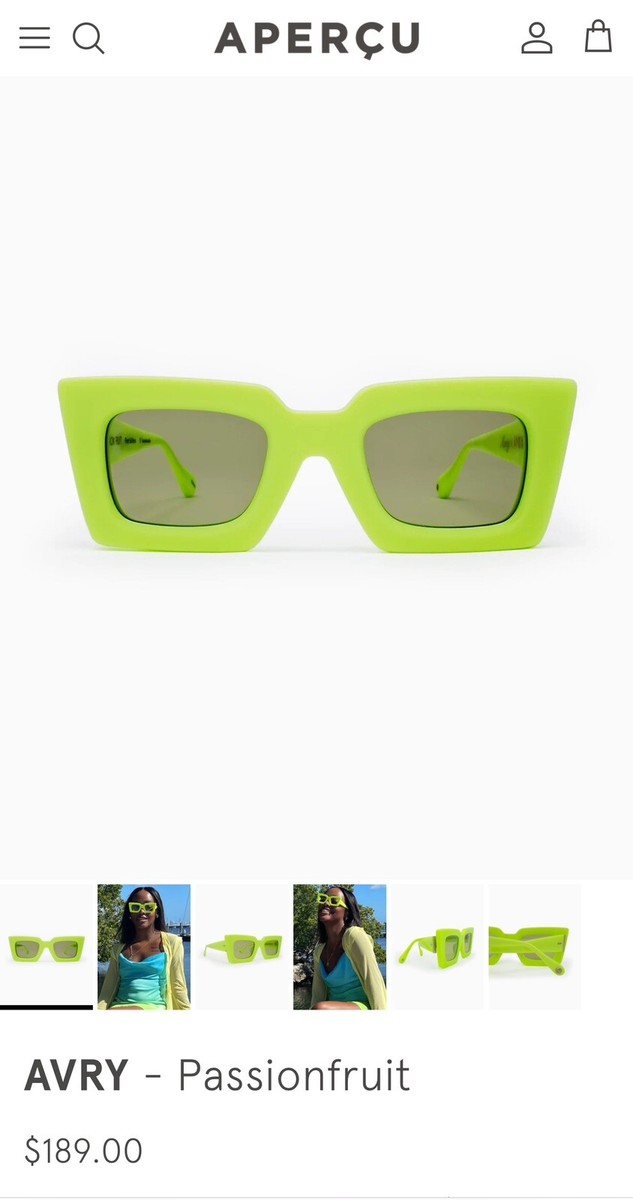 Apercu X Avry Sunglasses Passionfruit $189 MSRP (MINT 