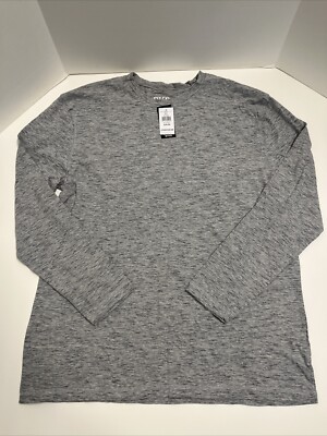 Buckle BKE Men's Long Sleeve Crew T-Shirt Black & White 2XL New!