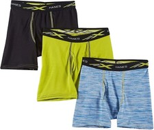 Hanes Kids Boys' 245425 X-Temp 3-Pack Boxer Briefs Assortment 2 Underwear Size M