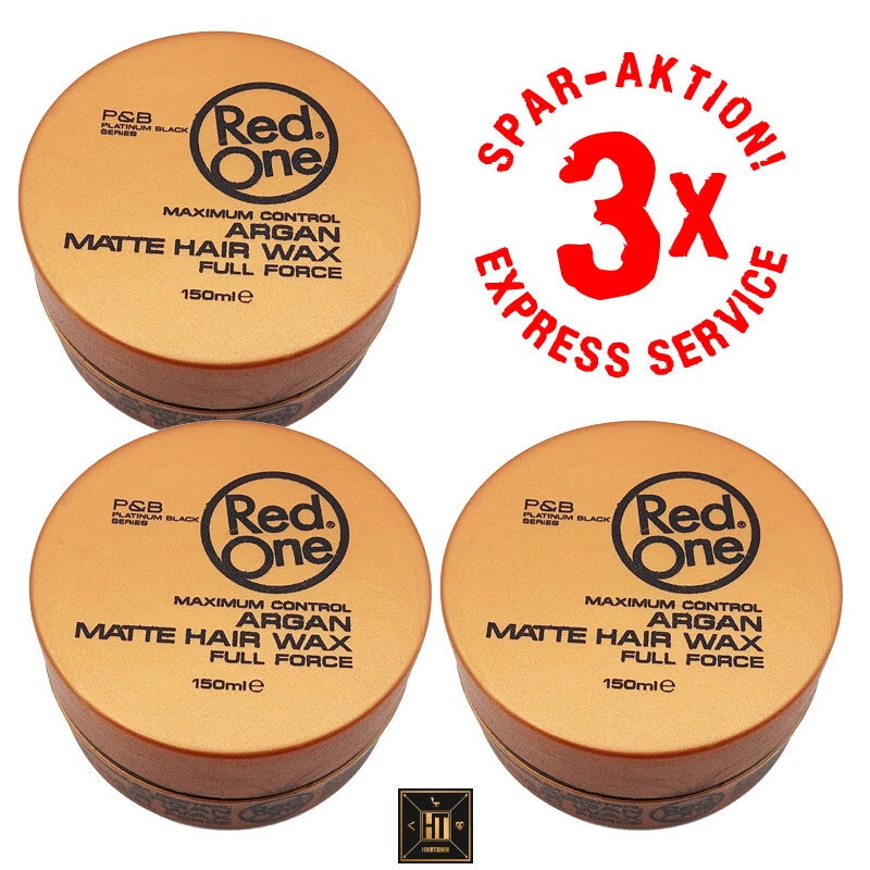 3x RedOne Rot Red Aqua Hair Wax Full Force 150ml Wachs Haarwachs - Bild 3 von 4