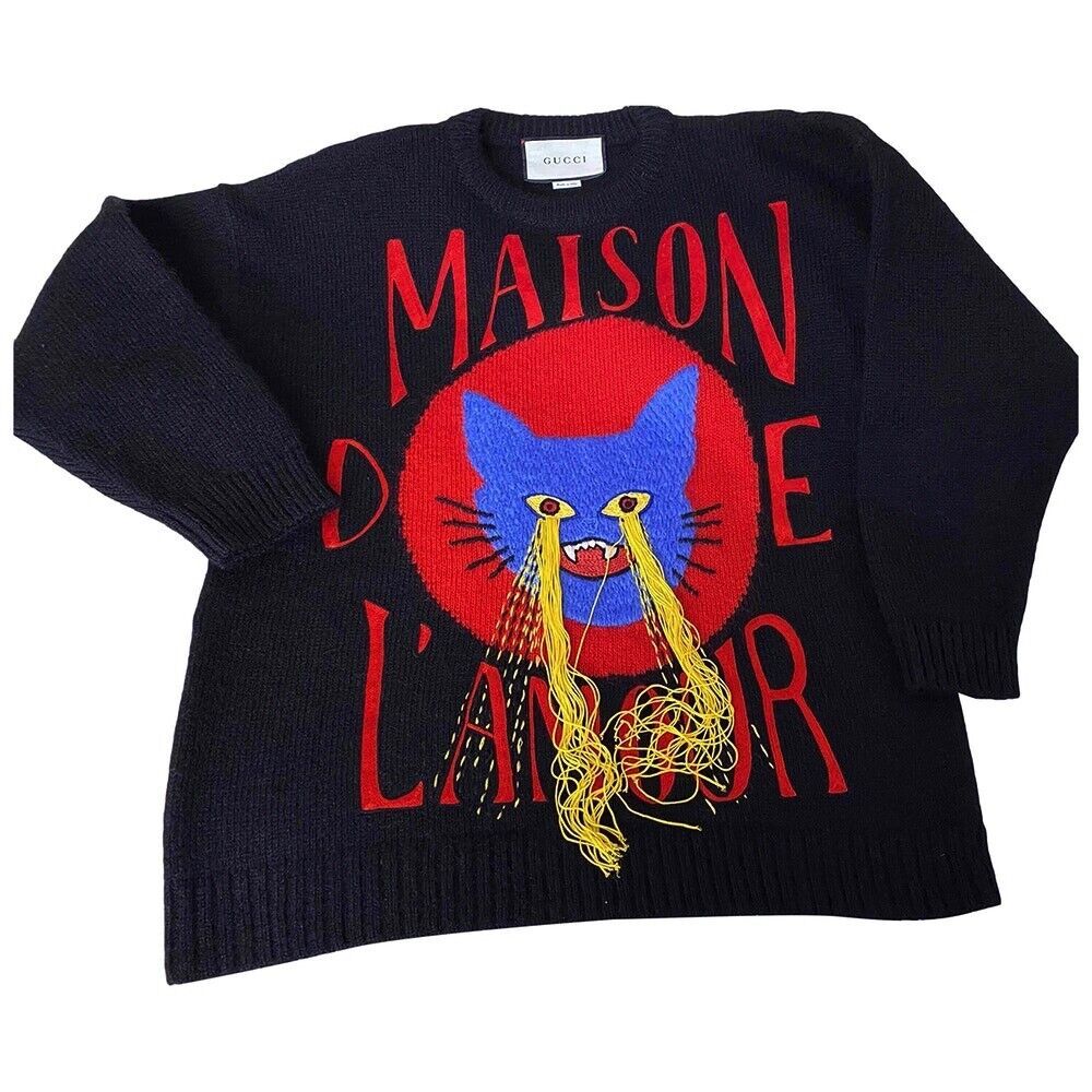 Gucci Rare ,,Maison De L'Amour'' wool sweater OS XS Gucci Rare ,,Maison De L'Amour'' wool sweater OS XS