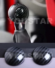 US STOCK x2 Carbon Effect MT Gear Knob Badges MINI Cooper F56 F57 F60 Countryman