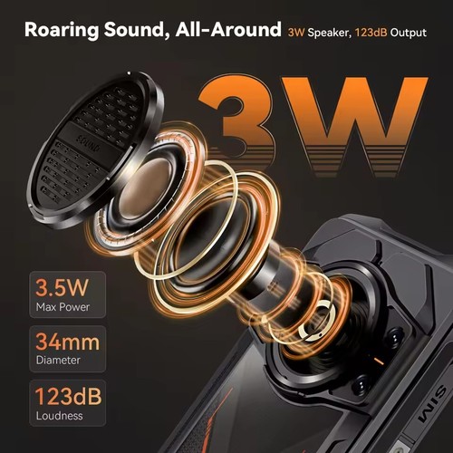 Cubot KingKong Power 3 Rugged Phone 123dB Speaker 120Hz 256GB 10200mAh 100MP NFC - Picture 4 of 10