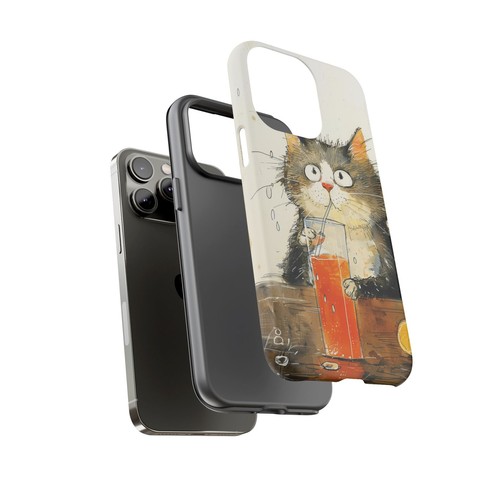 Cat Art Straw Orange Beverage Phone Case for iPhone, Samsung Galaxy, Pixel - 第 63/240 張圖片