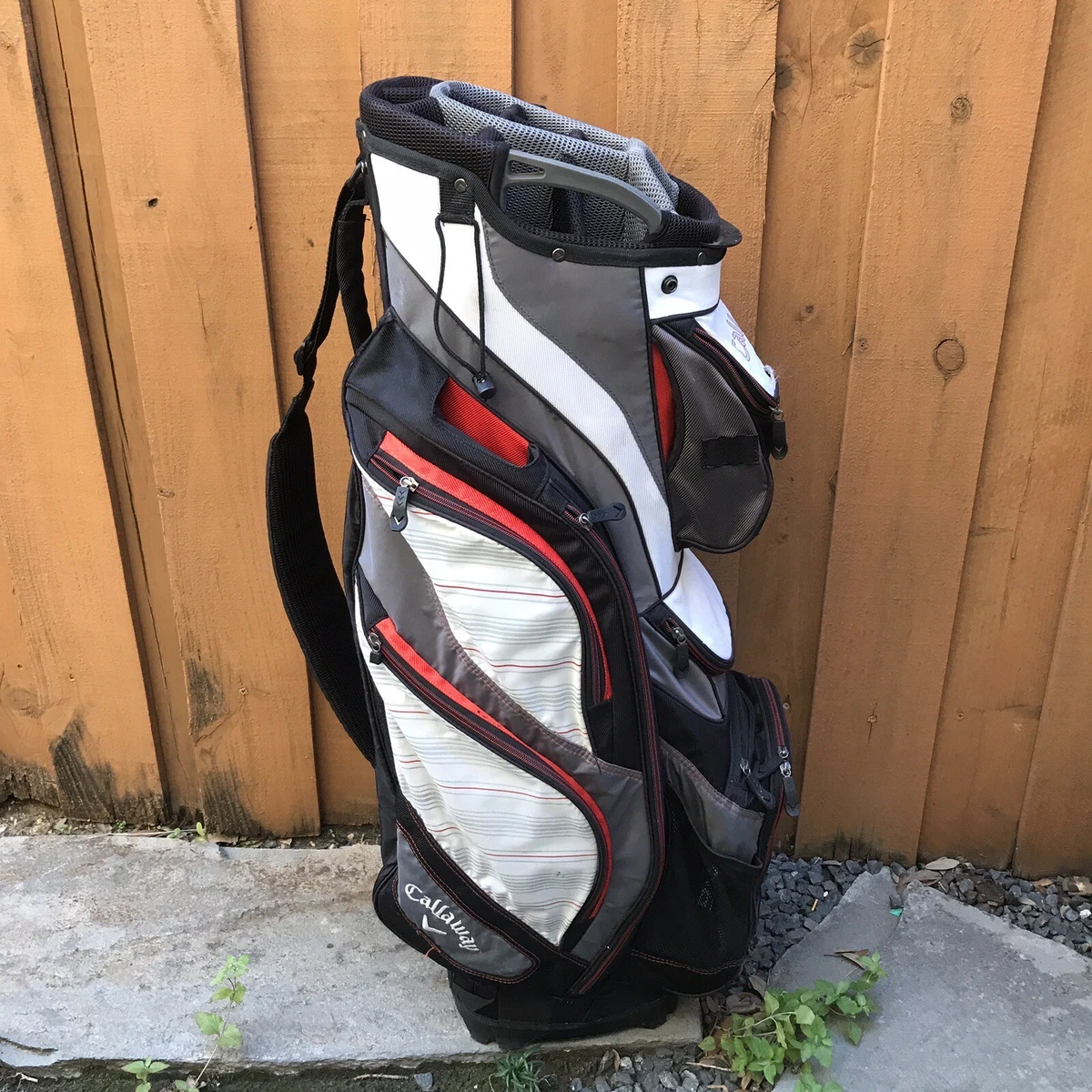 Callaway 2019 ORG 14 Cart Bag Red White Grey 14 Way Top