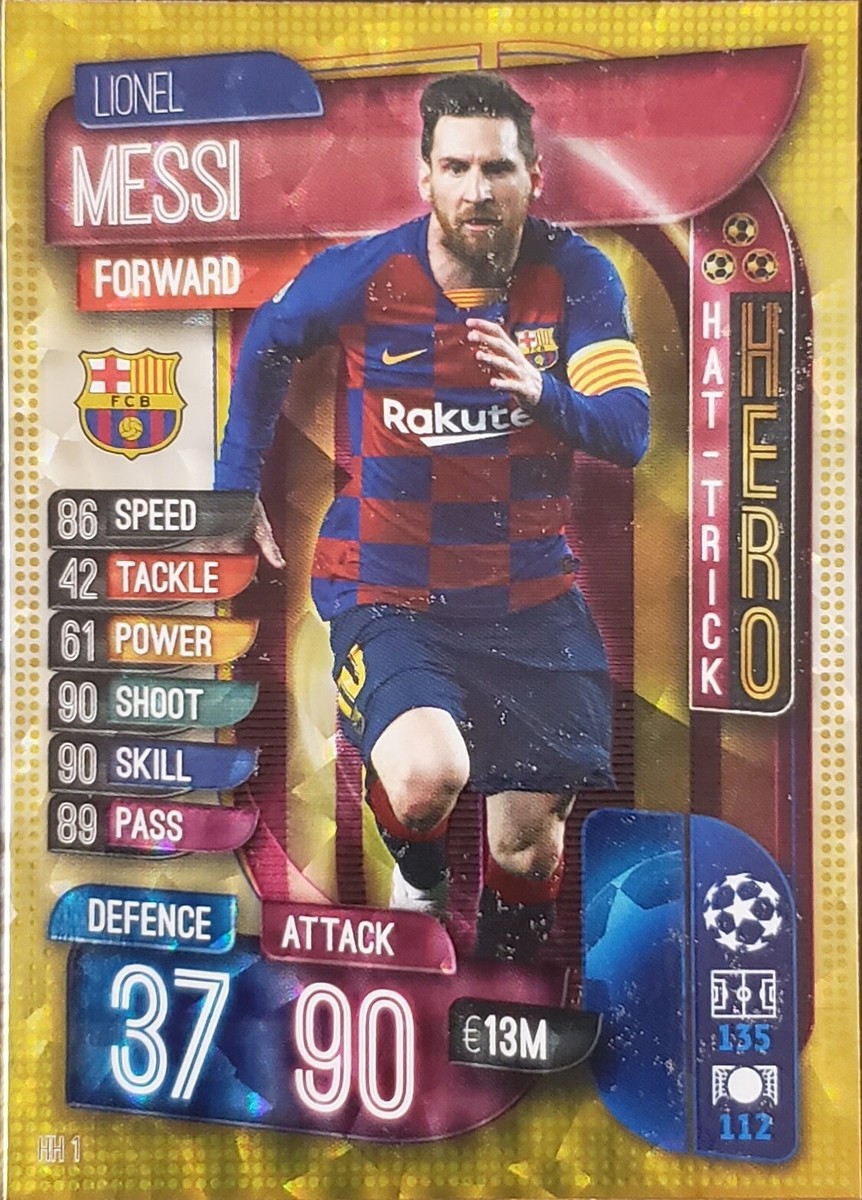 LIONEL MESSI 2019 TOPPS UEFA CHAMPIONS LEAGUE MATCH ATTAX CARD #HH