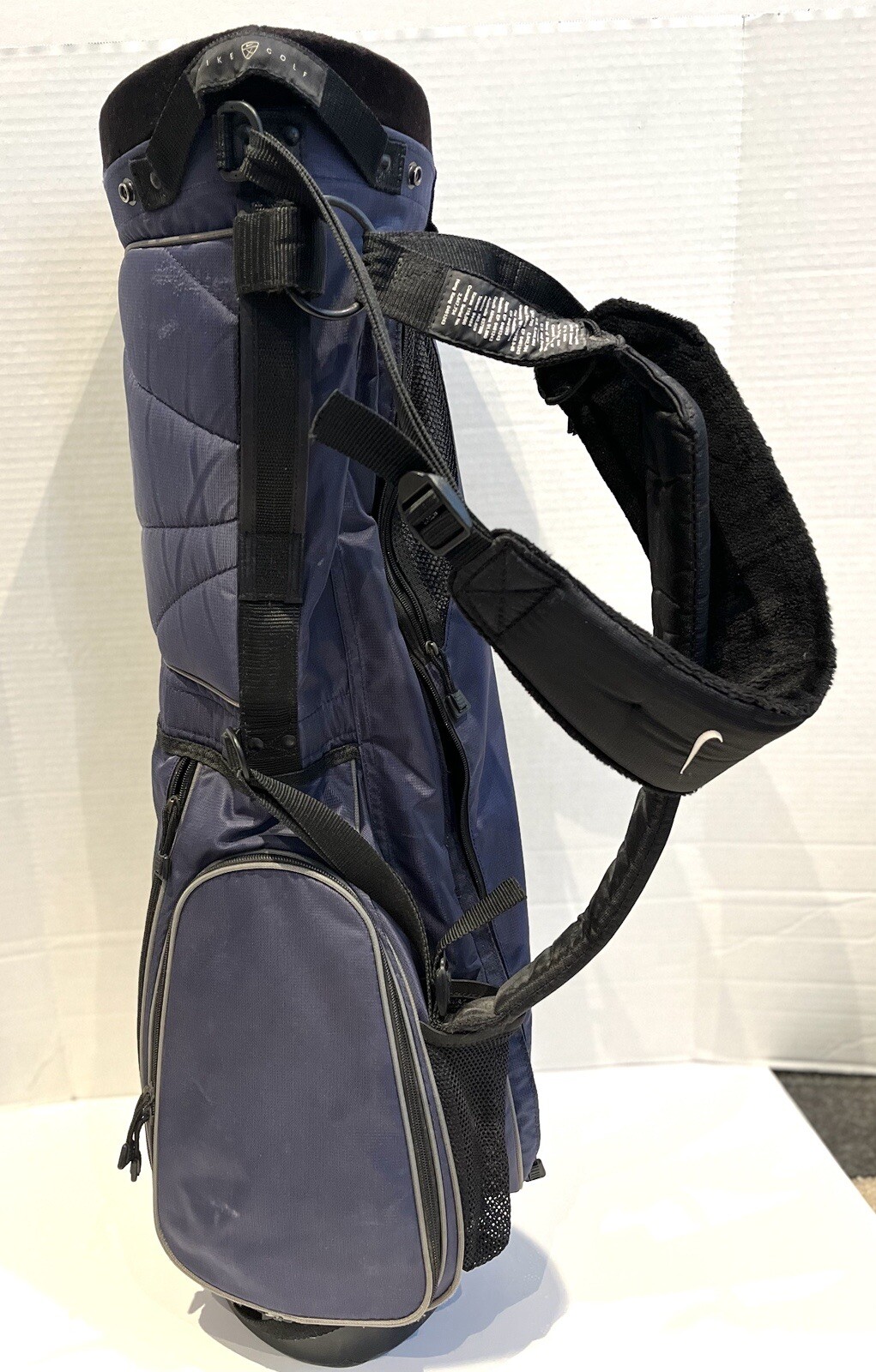 Nike Bag 4 Way Blue Carry Stand Golf Club Bag w/ IZZO Dual Padded Strap