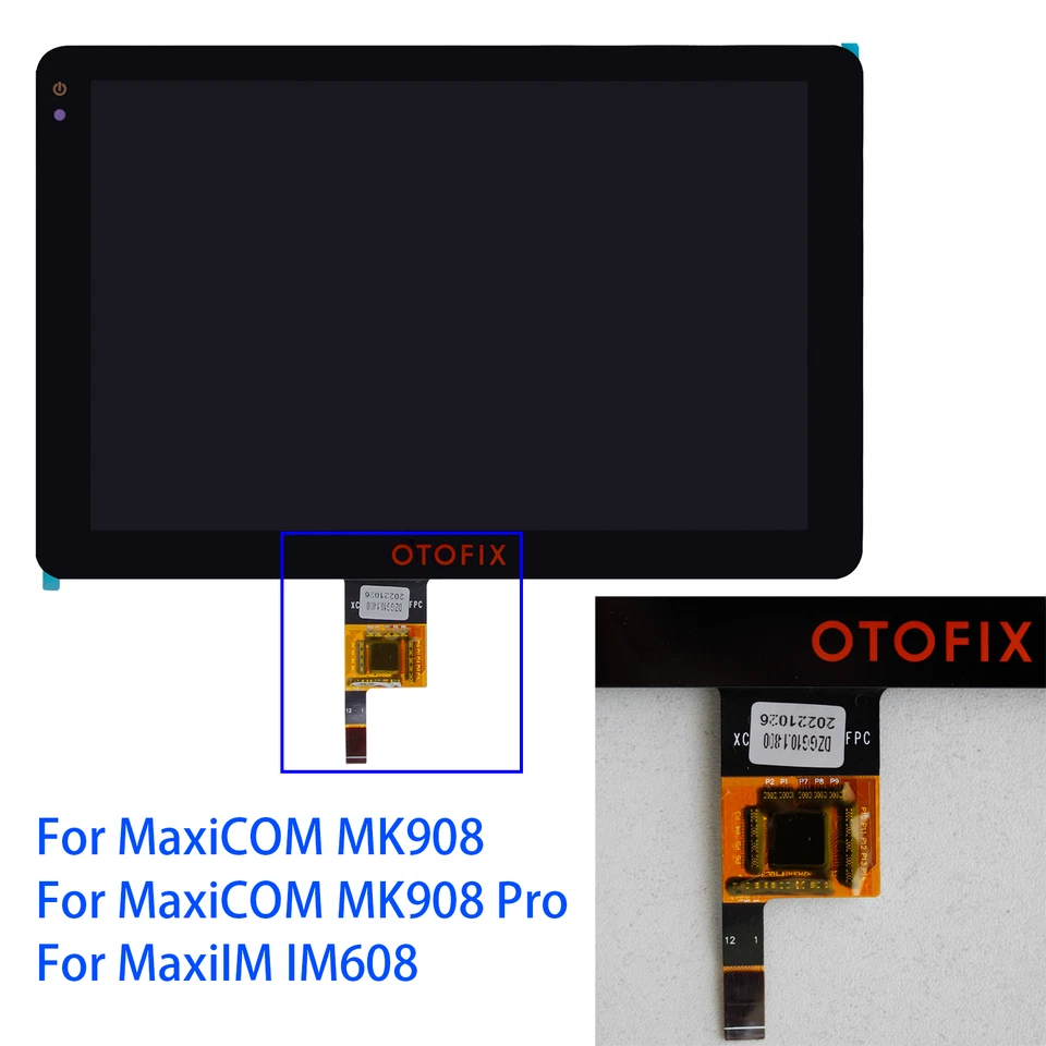 Digitizer LCD Display Touch Screen For Autel MaxiCOM MK908 MK908Pro MaxiIM IM608 - Image 2 of 4