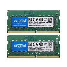 Crucial SODIMM RAM 16GB DDR4 3200 MHz Laptop Memory CT16G4SFS832A Pack of 2
