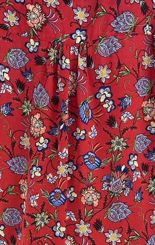 Chelsea & Theodore Women's Floral Print Long-Sleeve Crossover Top Red 2X-Large - Picture 21 of 23
