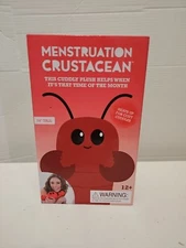 NIB👉Menstruation Crustacean Cozy & Cute 14" Lobster Plush Warming Period Pillow