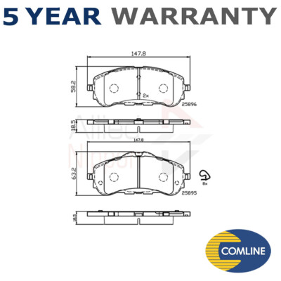 Allied Nippon Front Brake Pads Set Fits Peugeot 308 2013-2021 308 SW 2014-2021