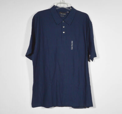 NWT Greg Norman Collection Navy Blue Golf Shirt Mercerized Pima Sz XXL