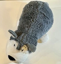 Flip A Zoo Poppi Polar Bear Asher Husky Dog Plush Reversible Toy Animal 18"