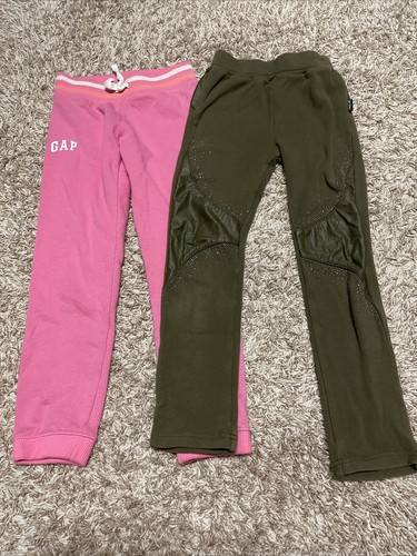 GAP Kids Girls Pink Green Sparkle Logo 