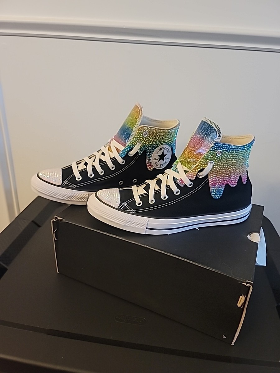 Custom Bling Converse Chuck Taylor All Star High Glitter Drip
